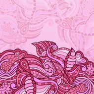 Vector texture background with abstract flowers N8