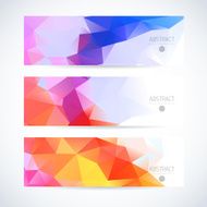 Abstract vector mosaic banners N148