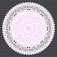 Background with ornamental round lace pattern N2