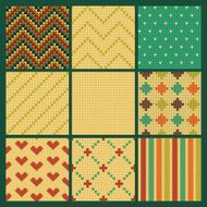 Set of seamless knitting patterns