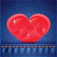 jeans background with heart