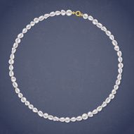 Freshwater Pearl round Necklace on dark background