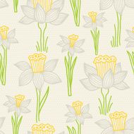 Seamless pattern with narcissus N2