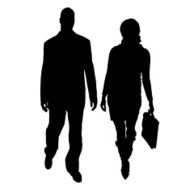 Vector silhouettes man and women N21