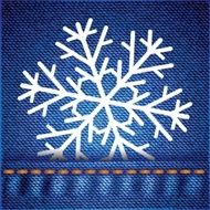 snowflake on jeans texture