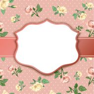 background of vintage roses with vignette
