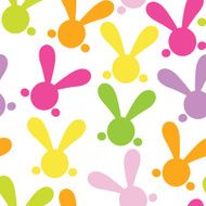 Colorful Seamless Patern With Easter Bunny Vector N5