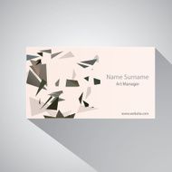 Calling card of art manager N5