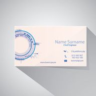Calling card of chief engineer N2