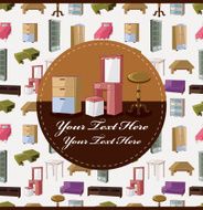 cute cartoon furniture card N2
