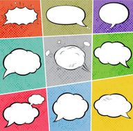 Cosmic speech bubbles explosions paper design