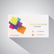 Calling card of art manager N7