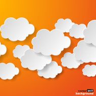 Abstract speech bubbles in the shape of clouds N2