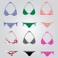 bikini swimsuit collection eps10