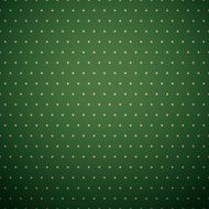 Dark green background with yellow polka dot pattern