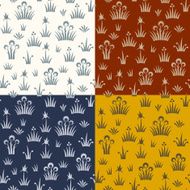 Seamless floral retro pattern of classic style N5