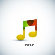 Music note colorful concept N2