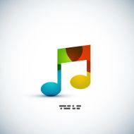 Music note colorful concept N3