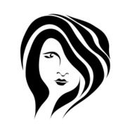 Abstract beautiful woman face vector