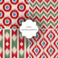 ikat seamless patterns