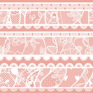 Set of lacy vintage trims N2
