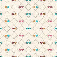 Seamless pattern with color sun glasses