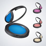 Realistic eyeshadow&amp;powder&amp;rouge&amp;blush
