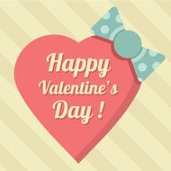 Vector Sweet Vintage Happy Valentine&#039;s Day Illustration