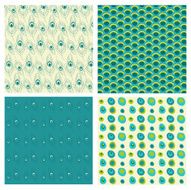 Peacock feather - set of backgrounds for design