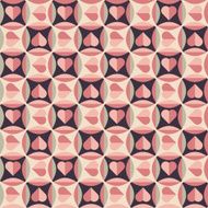 Seamless pattern with hearts in retro colors