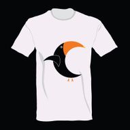parrot on t-shirt cartoon vector illustration
