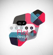 Abstract flat geometric shape background N4
