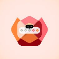 Abstract flat geometric shape background N5