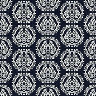 Vintage style background damask ornament monochrome seamless pattern