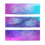 Abstract vector mosaic banners N149