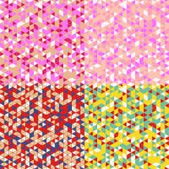 Triangle Mosaic Seamless Pattern Set