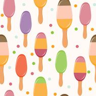 Retro Ice Cream Seamless Pattern Background Vector Illustration