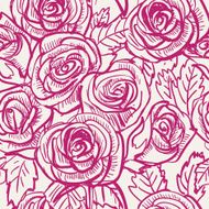 Seamless vintage inspired Rose Pattern vector background