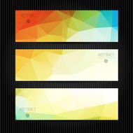 Abstract vector mosaic banners N151