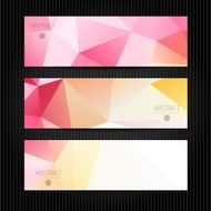 Abstract vector mosaic banners N152