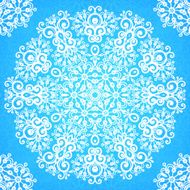 Ornate vintage blue lacy seamless pattern