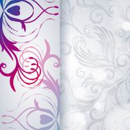 Abstract vector background with floral item N3