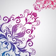 Abstract floral background with oriental flowers N3