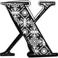 Fashion font Letter X N2