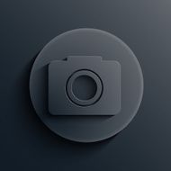 Vector dark circle icon Eps10 N5