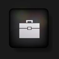 Vector briefcase icon on black Eps 10