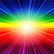 Abstract rainbow striped burst background
