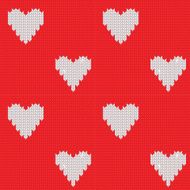 knitted background with hearts N3