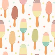 Retro Ice Cream Seamless Pattern Background Vector Illustration N2