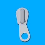 Vector zipper on blue background Eps 10